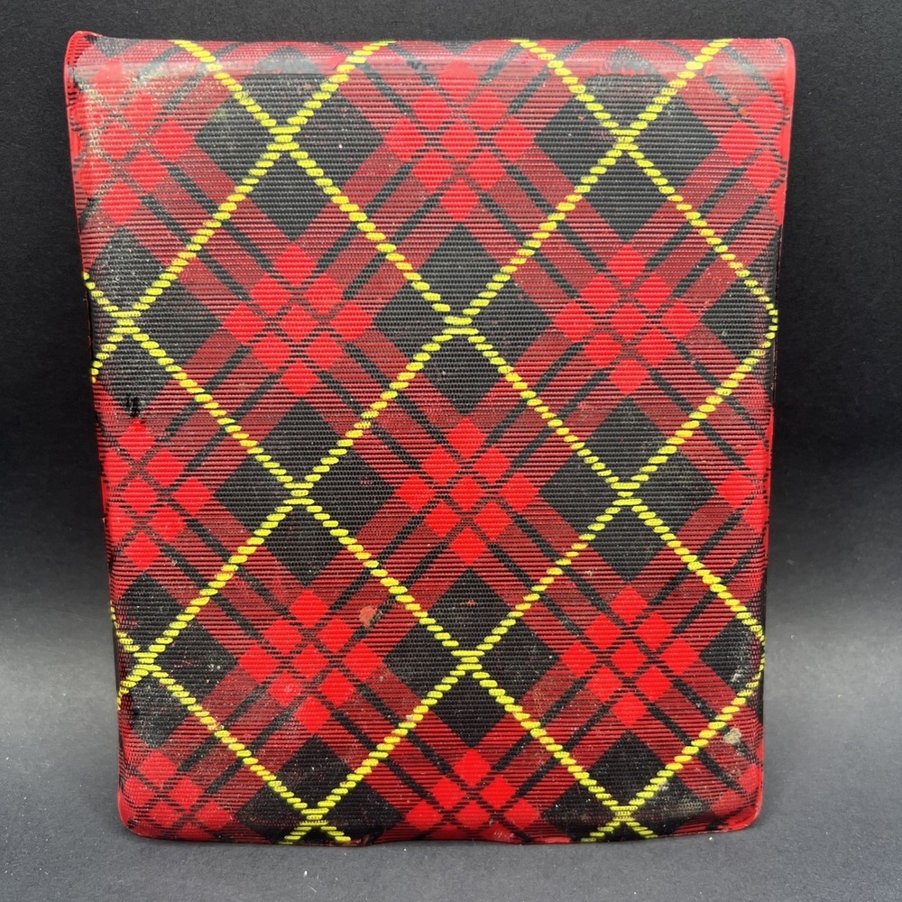 Vintage HMQ Quackenbush Columbus Mutual Insurance Nutcracker Set Plaid‎ Case USA